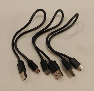 #ad 3 Type C USB Cables 1 Foot Type A to Type C $6.00
