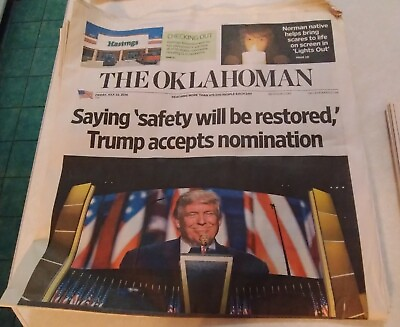 #ad DONALD TRUMP Presidenital Nominee. The Oklahoman May 4 2016 Hostoric $12.99