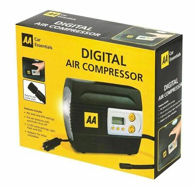 #ad AA Digital 12V Car Tyre Air Compressor Inflator LED Pump Pressure Gauge AA5502 GBP 27.45