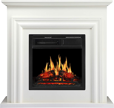 #ad 36#x27;#x27; Wood Electric Fireplace Mantel Package Freestanding Heater Corner Firebox w $435.35