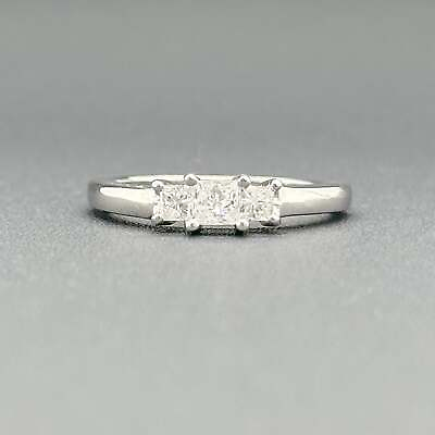 #ad Estate 14K White Gold 0.43cttw H SI2 I1 Diamond Engagement Ring $629.97