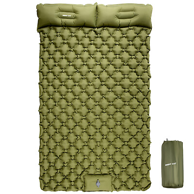 #ad Camping Sleeping Pad Self Inflating Mattress w Pillow Air Mat Outdoor Portable $59.99