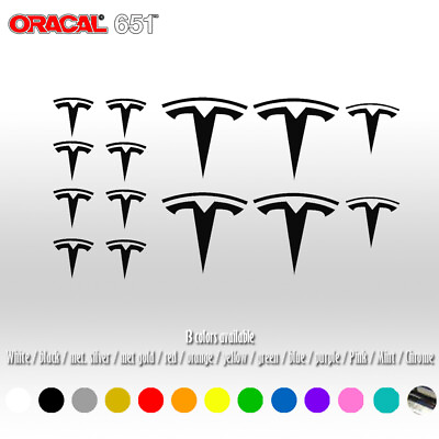 #ad Model Y Tesla Logo Frunk Trunk Wheel wrap Vinyl Decal sticker Oracal 651 Overlay $18.88