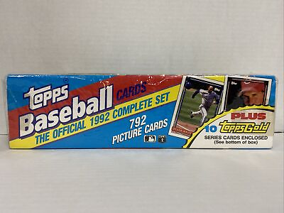 #ad Topps Baseball Cards 1992 Complete Set 792 Cards w 10 Gold $23.98