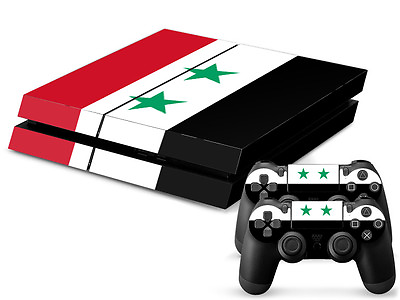 #ad Sony PS4 PLAYSTATION 4 Skin Design Sticker Screen Protector Set Syria Motif $20.08