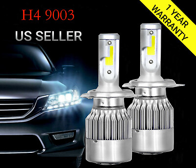 #ad 2X H4 LED Headlight Bulbs Kit 6000K Fit For 1992 2003 Honda Civic EK9 Hi Lo Beam $23.94
