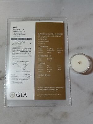 #ad GIA Diamond .47ct Color: G SI1 Square Modified Brilliant $499.00