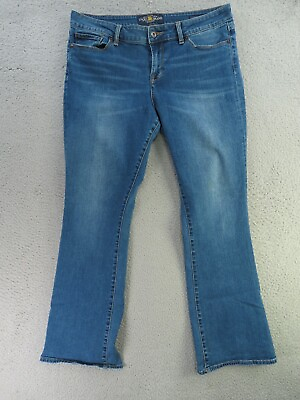 #ad Lucky Brand Jeans Womens 14 32 Blue Lolita Boot Stretch Medium Wash Denim 35x32 $18.95
