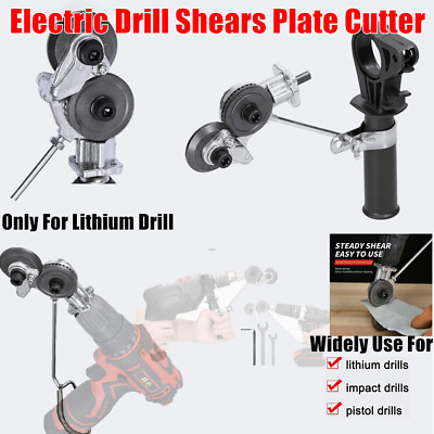#ad Professional Electric Drill Shears Plate Cutter Attachment Sheet Cutter Widely $16.99