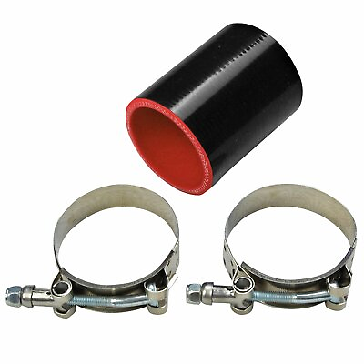 #ad 3.5quot; INCH TURBO INTAKE INTERCOOLER PIPING SILICONE COUPLER HOSE 89MMCLAMP BKRD $8.21