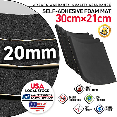 #ad Sound Deadener Heat Shield For Car Firewall Hood Floor Insulation Mat 4Pc 12quot;x8quot; $11.59