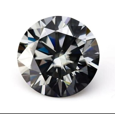 #ad 1 Ct Black Natural Diamond Round VVS1 D Grade Gemstone free gift $43.99