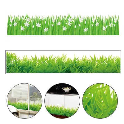 #ad Waterproof Removable DIY Green Grass Flowers Wall Sticker PVC Home Decals Murals $22.55