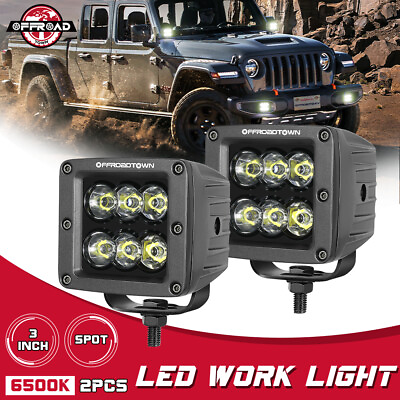 #ad OFFROADTOWN 3#x27;#x27; 120W LED Pods Driving Lights Spot Reverse for Truck Pickup $33.29