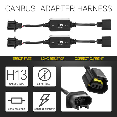 #ad 2x H13 9008 LED Headlight Bulb Canbus Error Free Anti Flicker Resistor Canceller $21.99