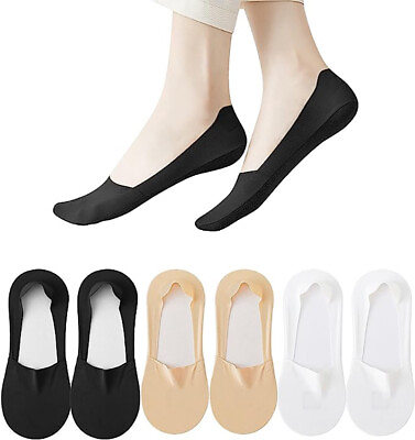 #ad 5 Pairs No Show Womens Low Cut Liner Non Slip Invisible Hidden Flat Casual Socks $7.59