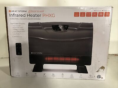 #ad #ad Heat Storm 1500W Gray Deluxe Indoor Floor to Wall Infrared Heater HS 1500 PHXG $75.00