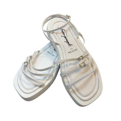 Free People Fionna Strappy Platform Sandals White Size 39 Euro 8.5 US NWOB $49.00