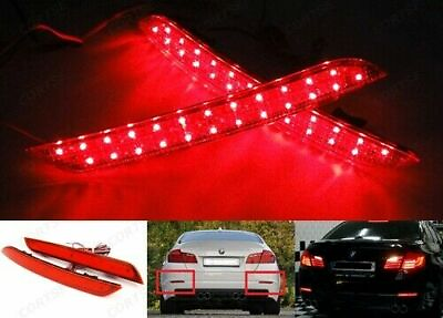 #ad 2x Red Lens Bumper Reflector LED Tail Signal Brake Stop Lights For BMW F10 F18 $24.99