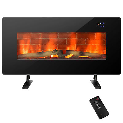 #ad 36quot; Electric Fireplace Wall Mounted amp; Freestanding Heater Remote Control 1500W $148.00