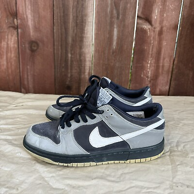 #ad Vintage Nike Dunk Low Pro Obsidian White Reflective Silver 2005 Sneakers Size 6Y $17.60