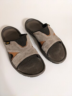 #ad TEVA Men#x27;s Sandals Katavi 2 Slide 10M Gray Brown Some Minor Wear GUC $9.95