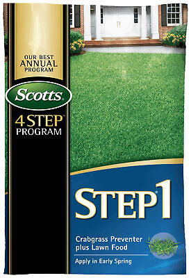 Scotts Lawn Pro Step 1 Crabgrass Preventer Plus Lawn Food Covers 15000 sqft $128.72