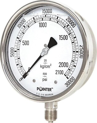 #ad High Pressure Gauge Dual Scale 0 2000 BAR 0 30000 PSI Pressure Gauge Descriptio $109.99