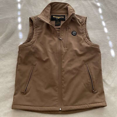 #ad Tempco Softshell Small Military Brown Dallas Vest TM1210 Polyester Blend Slash $30.66