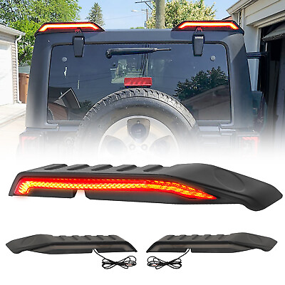 #ad LED High Roof Mount Brake Tail Lights Turn Reverse for 18 23 Jeep Wrangler JL $118.99