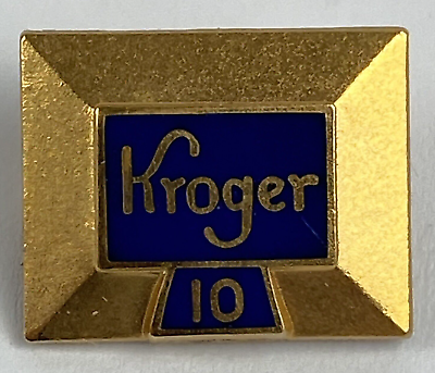 #ad Kroger Grocery Store 10 Year Service Award Pin 1 10 10KGF Gold Filled $53.80