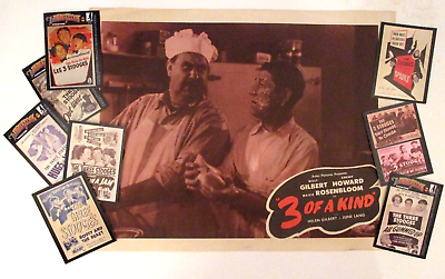 #ad SHEMP HOWARD 3 OF A KIND ORIGINAL 1944 LOBBY CARD 11quot; X 14quot; 8 TRADING CARDS $59.99