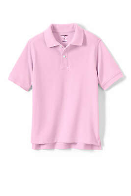 #ad Land#x27;s End Boys Kids Short Sleeve Perfect Fit Mesh Polo Size Large Ice Pink $25.00