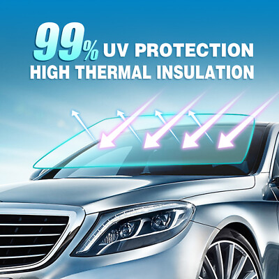 #ad 152x50cm Car Photochromic Film Window Tint VLT 50% Nano UV Protector Sheet $16.92