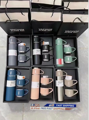 #ad Thermo Coffee Travel Mug Stainless Steel Vacuum Flask Double Layer Gift Set500ml $12.99