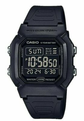 #ad Casio W800H 1BV Chronograph Watch 100 Meter Alarm Date 10 Year Battery NEW $25.50