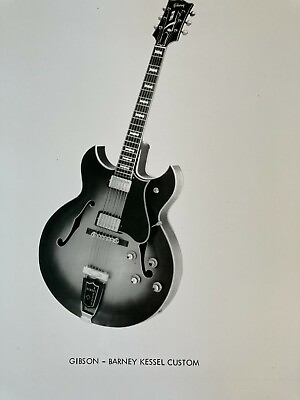 #ad Gibson 1963 Barney Kessel Custom Electric Guitar Original Promo Pic reprint $16.99