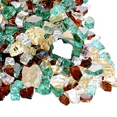 #ad Skyflame 10 Pound Blended Fire Glass for Fire Pit Fireplace Landscaping 1 2... $39.10