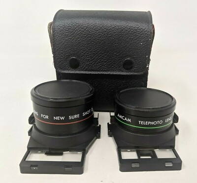 #ad VTG Amcam Telephoto Lens amp; Wide Angle New Sure Shot II 508 Camera Japan PR21 $19.99