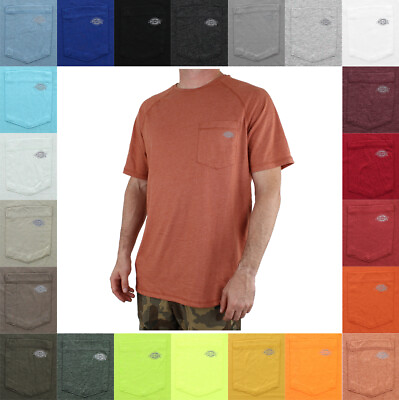 #ad Dickies Men#x27;s T Shirt Cooling Temp iQ Performance Raglan Short Sleeve Tee $15.99