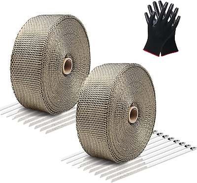 #ad Exhaust Wrap Header Wrap Exhaust Heat Wrap for Exhaust Pipes Tap Kit for Car Mot $47.99