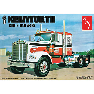 #ad AMT 1 25 Kenworth W925 Semi Tractor Movin#x27; On AMT1021 Plastics Car Truck $39.99