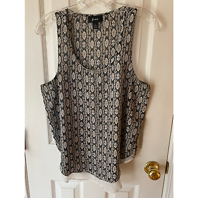 #ad B. wear printed double layer tank top L $10.40