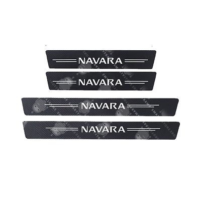#ad 4 X Nissan Navara Door Plate Sill Scuff Anti Scratch Decal Sticker Protector AU $24.95