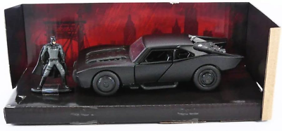 #ad Jada Toys Hollywood Rides 2022 Batmobile W Batman FIG 1 32 Vehicle Black $22.59