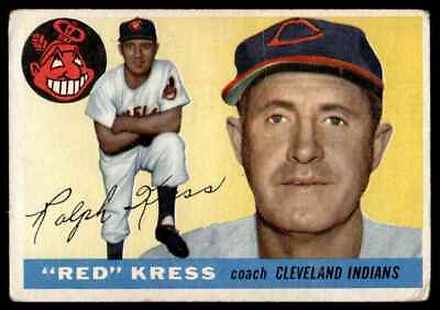 #ad 1955 Topps Red Kress Cleveland Indians #151 $5.00