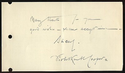 #ad Violet Kemble Cooper d1961 signed autograph auto 4x6 Cut British Stage Actress $50.36