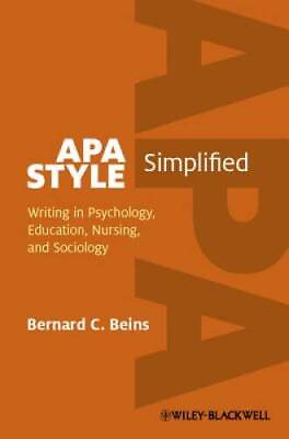 #ad APA Style Simplified: Writing in Psychology Education Nursing and So GOOD $4.88