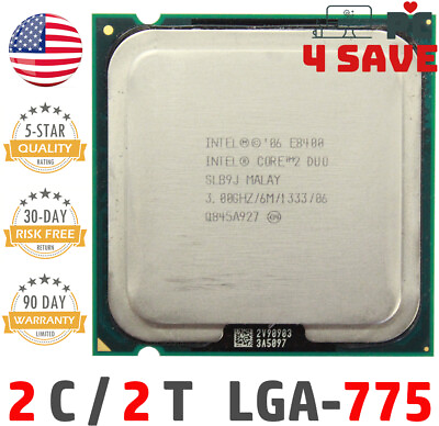 #ad #ad Intel Core 2 Duo E8400 CPU 3.0 GHz 6MB LGA 775 Desktop Processor SLAPL SLB9J $5.99