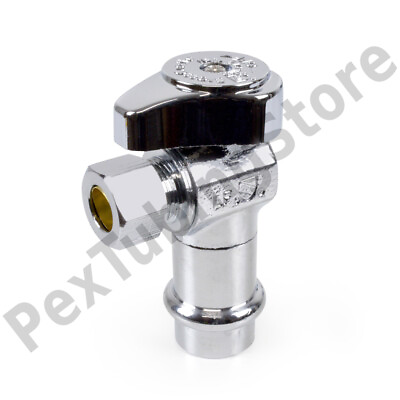 #ad 10 1 2quot; Press x 3 8quot; OD Compression Angle Stop Valve 1 4 Turn Lead Free $95.00